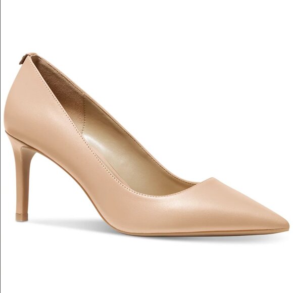 NWOT Michael Kors Alina Flex Leather Pointed Toe Pumps 6.5 Light Blush MSRP $115 - Picture 1 of 9
